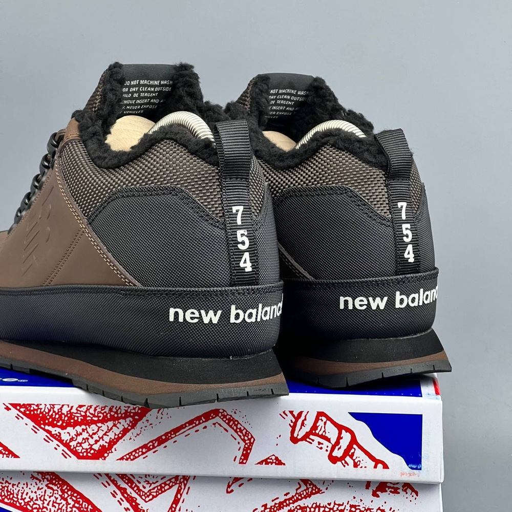 Кроссовки NB 754 на меху #403 (корич.)