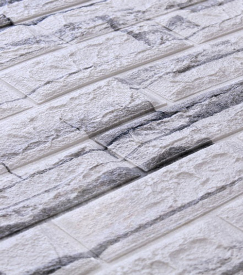 Самоклеящаяся мягкая панель ПВХ Кирпич Сибирский известняк 770х700х3 мм