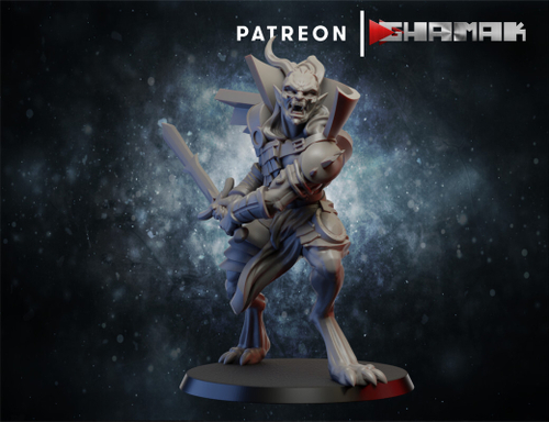 Grand Alliance Death Soulblight Gravelords Vampire Counts Crypt Horrors Ужас склепа №2 с мечом миниатюра для dnd, днд, pathfinder, фентези, Настольная игра, НРИ, Варгейм, РПГ