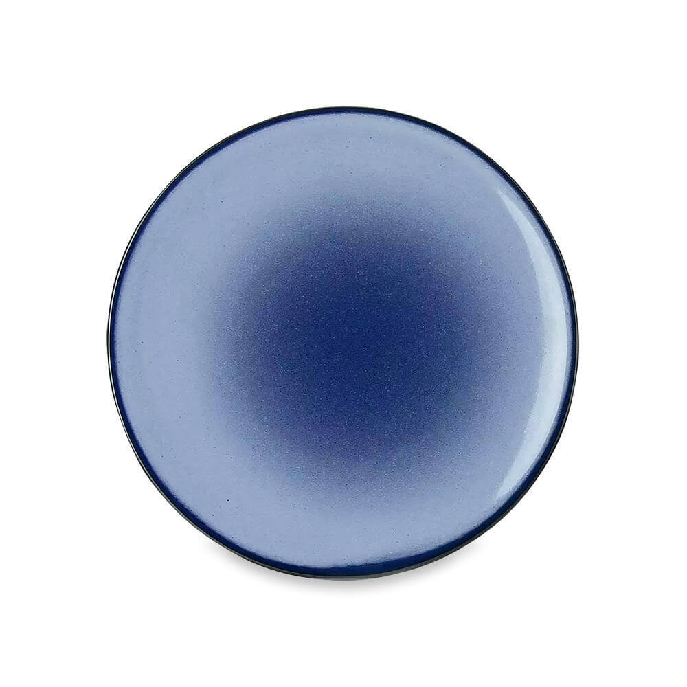 Тарелка обеденная 26 см, фарфор, синий, 650423, Equinoxe Blue, Revol