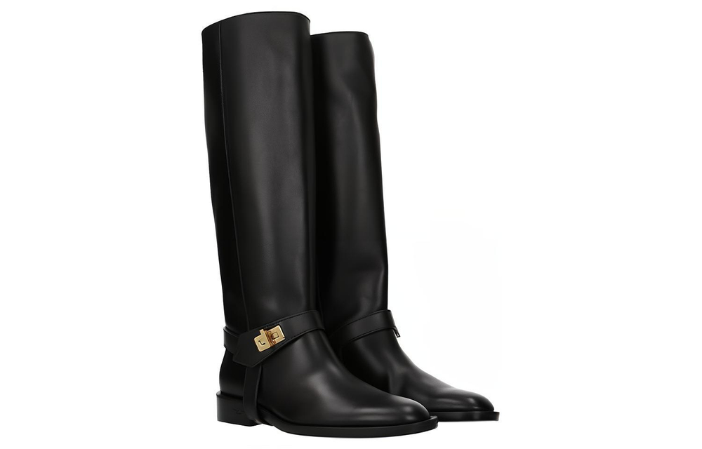 Givenchy Eden Leather Comfortable Knee high Boots Women"s Black