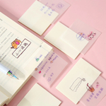 Блок для записей пластиковый прозрачный, 45 листов, Бумага для заметок размер 7,5*7,5 см с клеевым слоем (стикеры наклейки напоминалки), белые тонированные