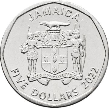 5 долларов 2022 Ямайка