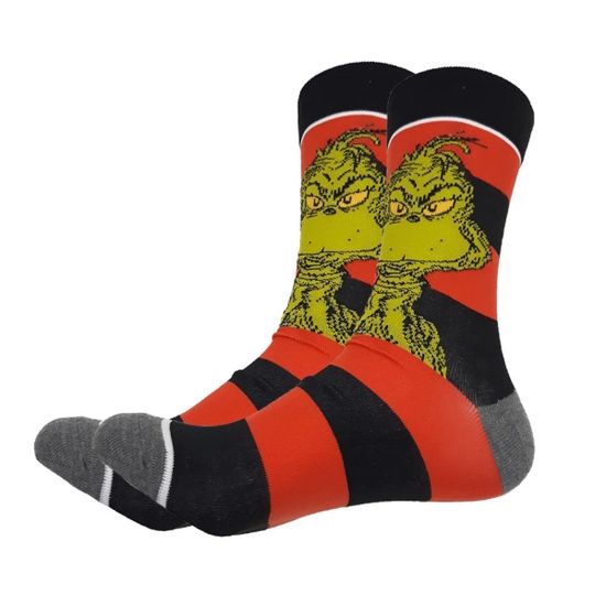 Носки Гринч против Рождества, р-р 38-44 (красно-серый)