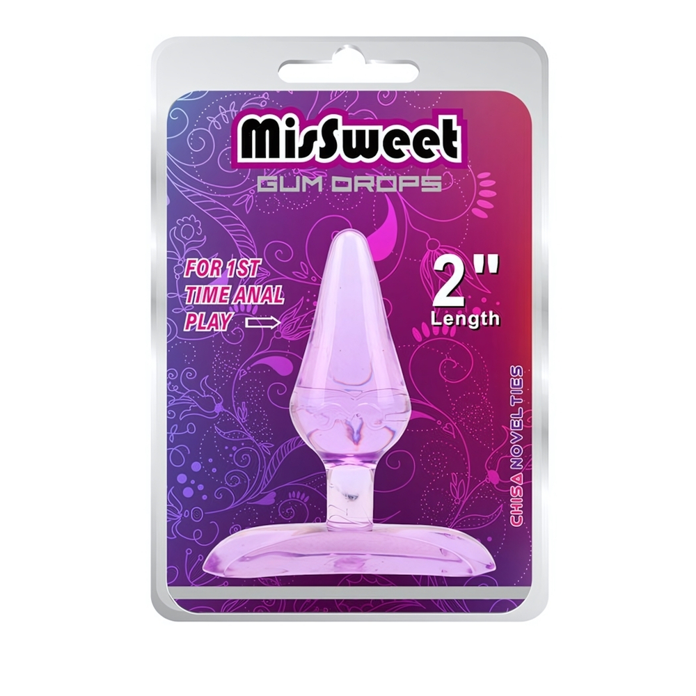 Маленькая анальная пробка Gun Drops Plug, фиолетовый (Цвет: фиолетовый)