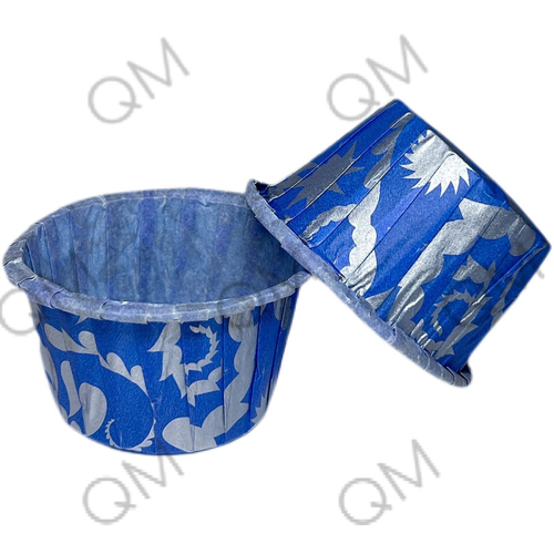 Форма бумажная "Маффин" 50*40 мм (Дамаск синий) 65гр