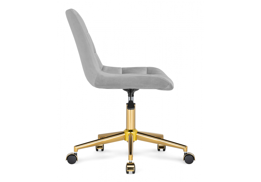 Офисное кресло Woodville Честер светло-серый, золото