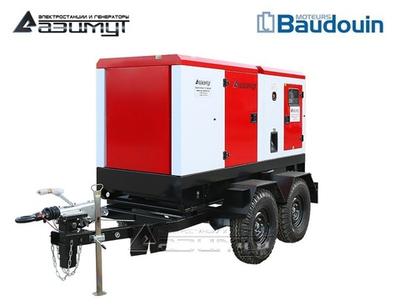 Дизельный генератор Азимут ЭД-80-Т400-2РКМ9 Baudouin на шасси в кожухе с автозапуском