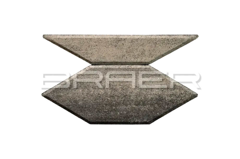 Тротуарная плитка Braer Карат, Color Mix Ночь, 80 мм