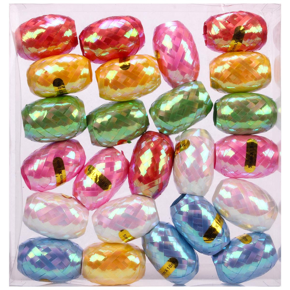 Лента упаковочная 5мм 10м 6 цветов 24шт кор