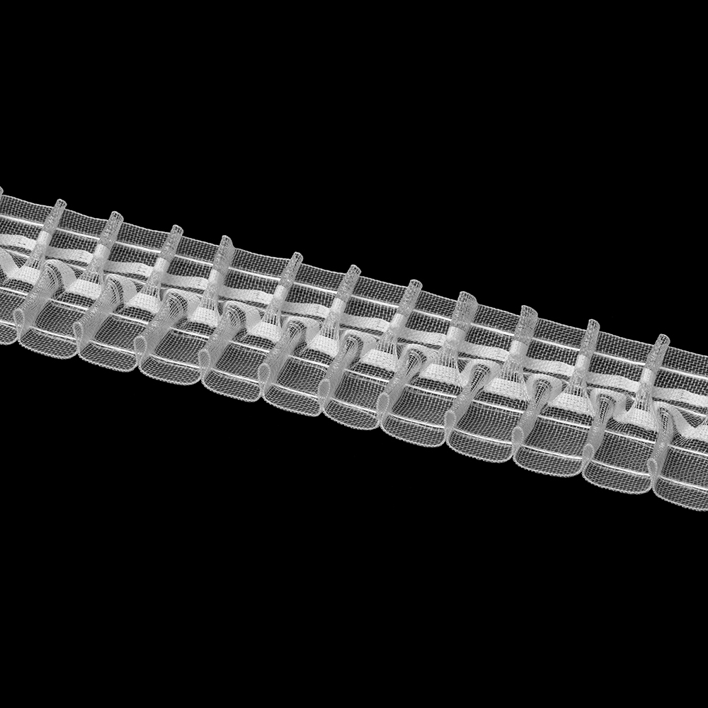 Шторная лента Oz-Is арт. 2705 CM вафельная сборка, коэф сборки 1:2,0, цвет прозрачный (ширина 60 mm)