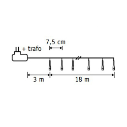 Гирлянда теплый белый свет 240 ламп 1800см Luca Lighting