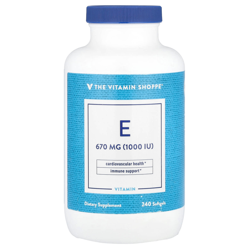 The Vitamin Shoppe, Витамин E, 670 мг (1000 МЕ), 240 мягких таблеток