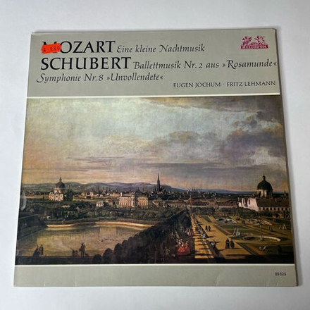 Винтажная виниловая пластинка LP Mozart Моцарт, Schubert Шуберт, Eine Kleine Nachtmusik, Balletmusik Nr. 2 Aus "Rosamunde", Symphonie Nr. 8 (Unvollendete) (Германия 1970)