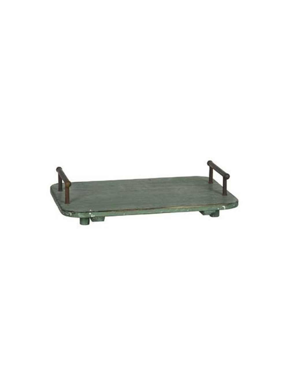 Поднос для сервировки зеленый "Шербург" 45x28x11 см