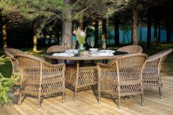 "Эспрессо-150 S" обеденная группа плетеная, цвет коричневый