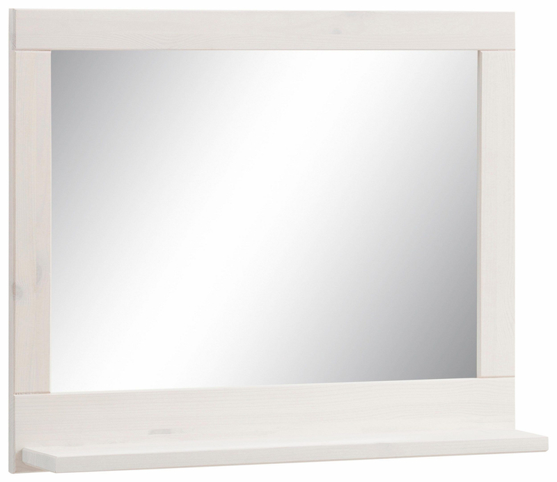 Зеркало настенное 60х50, Джосси, прямоугольное, для ванной, спальни, прихожей, в деревянной раме, белый, Dipriz