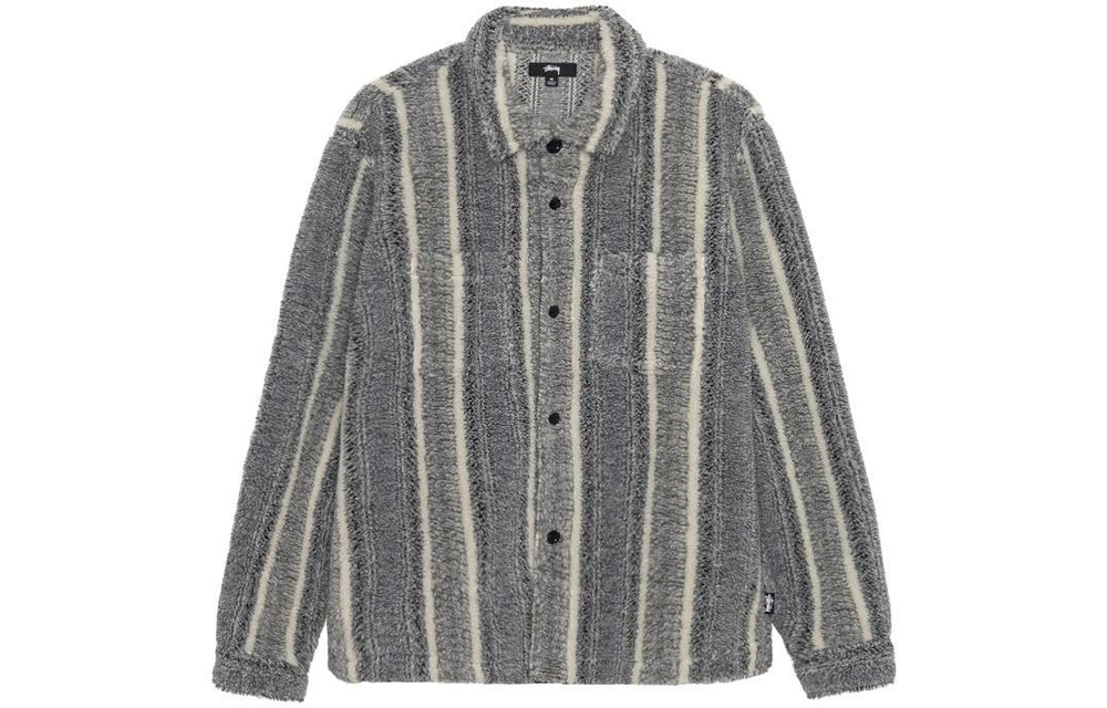 Куртки Stussy FW 23 Stripe Sherpa Shirt, 1110197