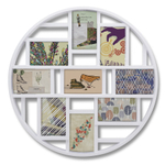 Панно для фотографий luna, белое, 9 эл.