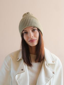 Шапка вязаная-резинка весенняя/осенняя хлопковая КЭП(Хакки)