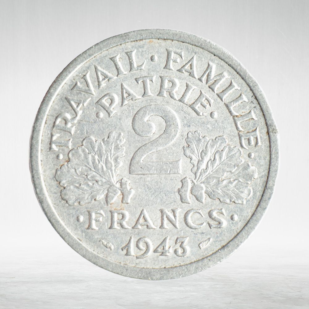 France, 2 Francs 1943 - Vichy French State, VF