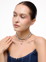 Колье "Holliday mini" из гематита и жемчуга