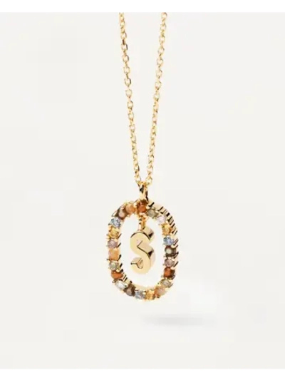 Колье женское Буква S