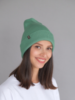Шапка вязаная зимняя (Зеленый) МУЛА
