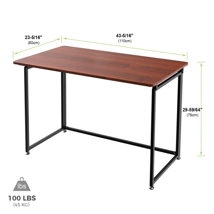 Складной письменный стол (для компьютера) EUREKA ERK-FT-43T с шириной 109 см, Teak (ERK-FT-43T-V2)
