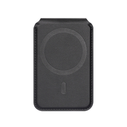 Магнитная подставка картхолдер черного цвета от Dux Ducis, серия Neva Series Magnetic Wallet Stand