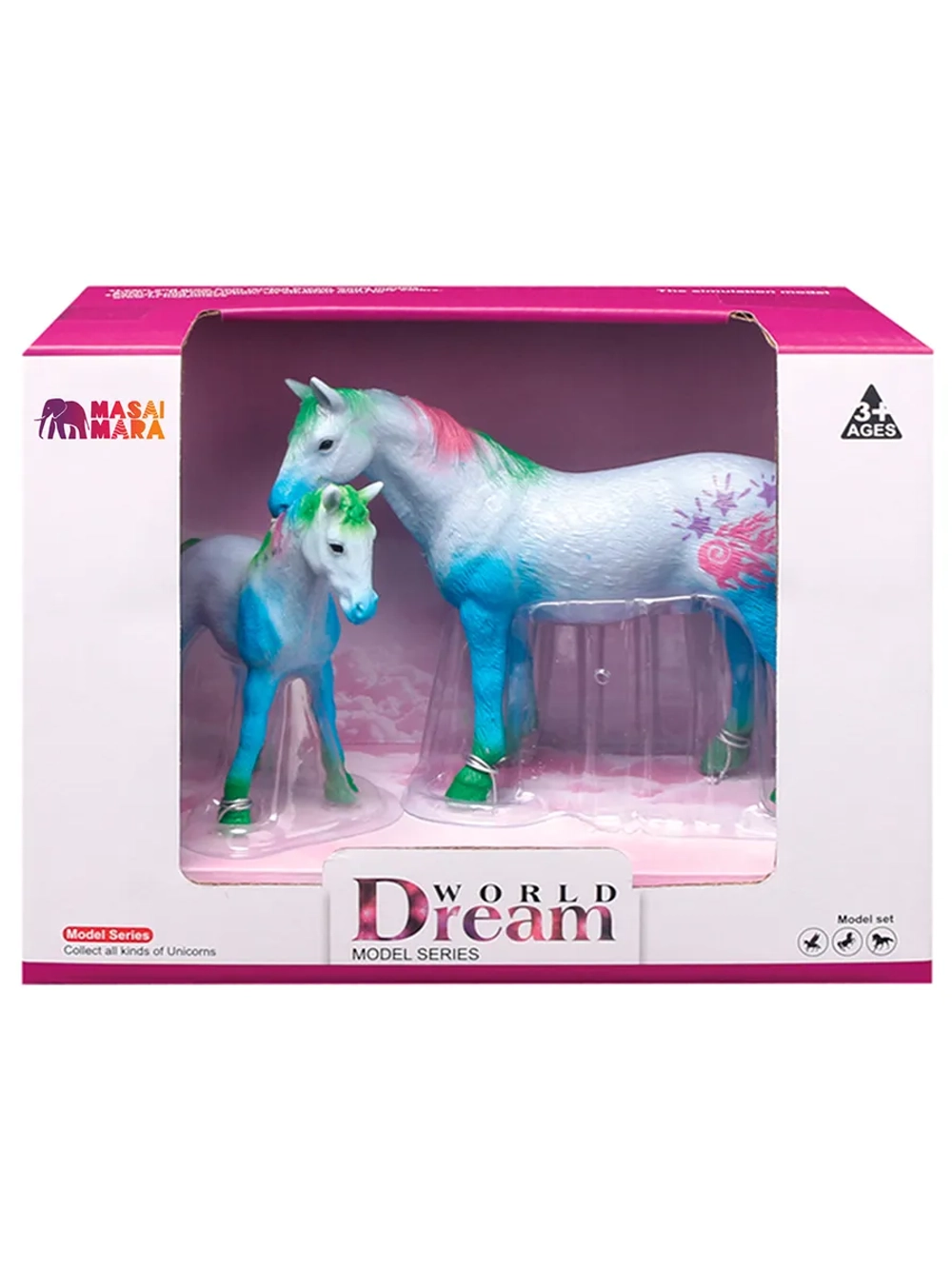 Набор фигурок животных Мир фэнтези Семья голубых единорогов 2 шт