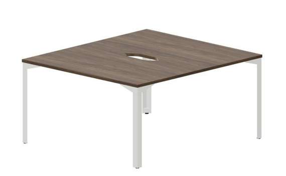 Составной стол на 2 рабочих места 138х156,6х75см (2 эргономичных выреза)