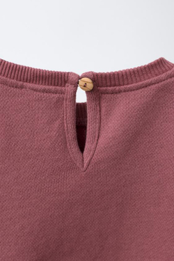 ZARA ТОЛСТОВКА С АППЛИКАЦИЕЙ «КРОЛИК», МАЛИНОВЫЙ