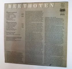 Винтажная виниловая пластинка LP Beethoven Бетховен Dresdner Philharmonie Conductor Herbert Kegel Sinfonie Nr. 5 C moll Op. 67 Sinfonie Nr. 8 F dur Op. 93 (ГДР 1989)