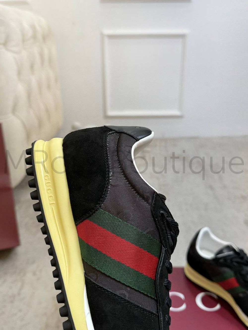 Мужские кроссовки Gucci Re-Motion черного цвета
