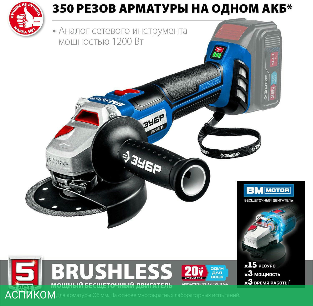 Угловая шлифмашина Зубр AB-125