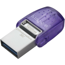 Флешка USB Flash Kingston USB Drive 128Gb DataTraveler microDuo 3C DTDUO3CG3 / 128GB USB3.0 фиолетовый