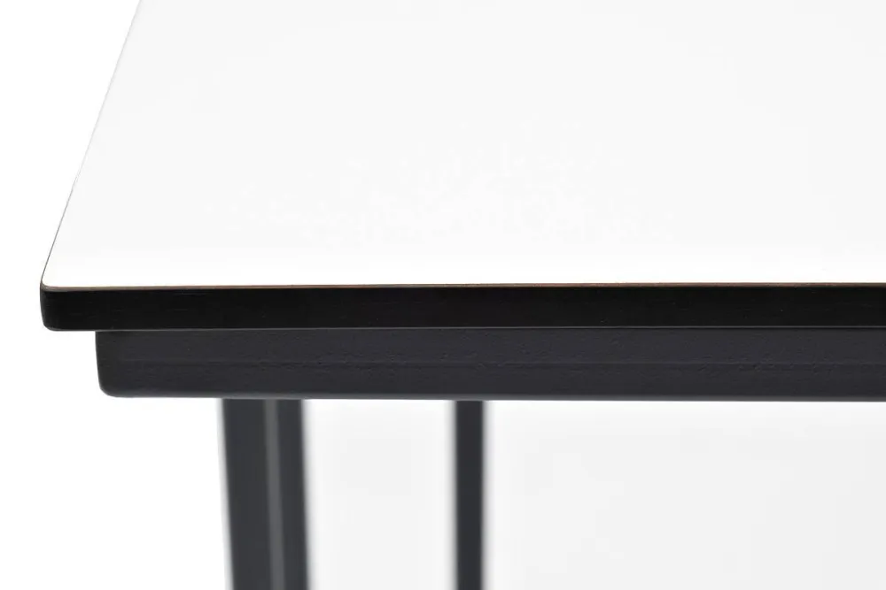 "Тулон" интерьерный стол из HPL квадратный 40х40, H60, цвет молочный