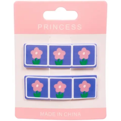 Зажимы для волос детские 2шт «КАРАМЕЛЬ», ромашки, 5.5*.1.7см