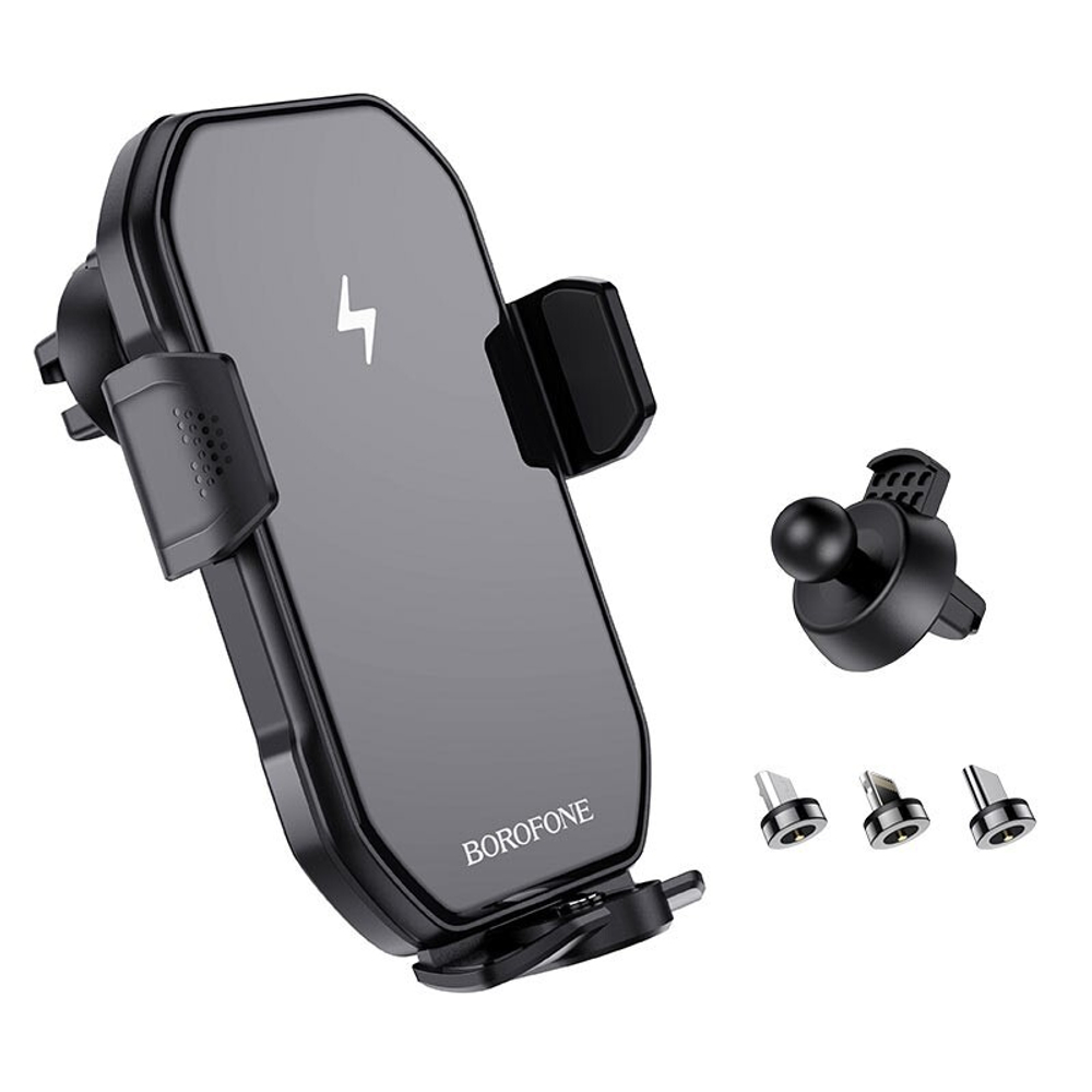 Автоматический держатель для телефона BOROFONE BH31 с беспроводной зарядкой 10W