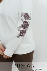 Костюм 2497-молочный-шоколадный Minova