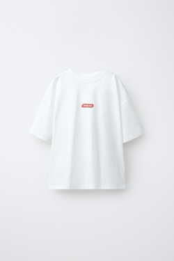 ZARA X PUKAS ФУТБОЛКА С ФОТОПРИНТОМ PUKAS SURF, БЕЛЫЙ