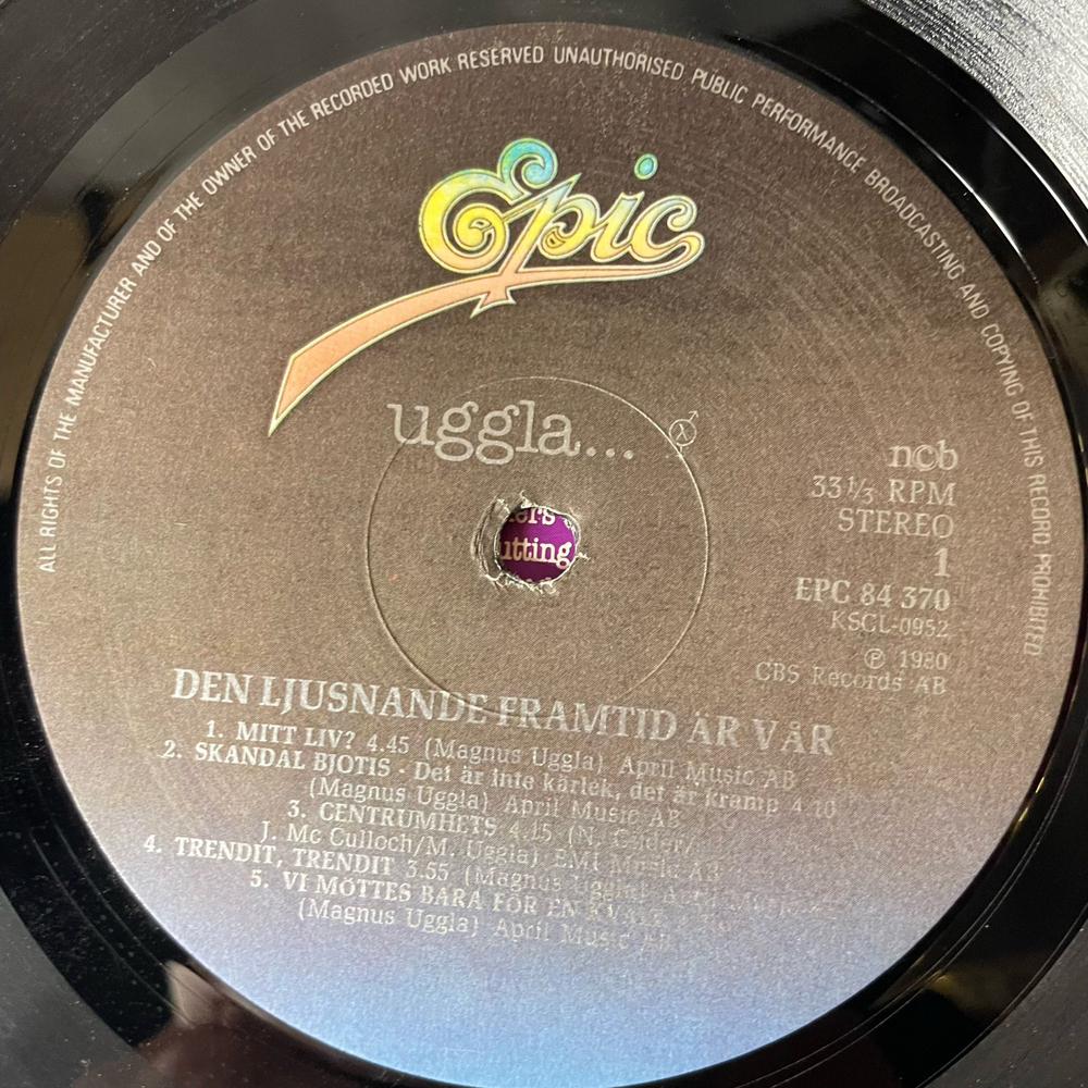 Винтажная виниловая пластинка LP Uggla Den Ljusnande Framtid Ar Var (Швеция 1980)