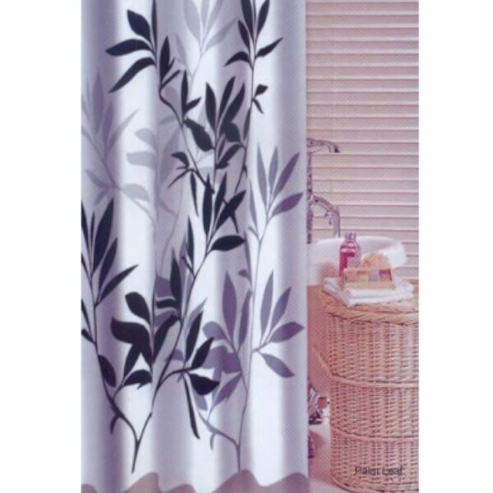 Штора для ванной комнаты Фотопринт 180*200 "ПАЛЬМОВЫЕ ЛИСТЬЯ" с кольцами Palm Leaf cy-033