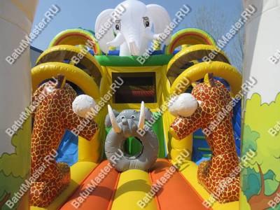 Коммерческий надувной батут "Африканский слоник"