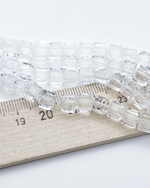 Бусина Куб, стекло, цвет прозрачный, размер 6 мм, цена за 10 шт