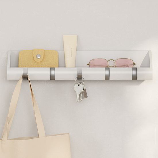 Вешалка-органайзер cubby белая