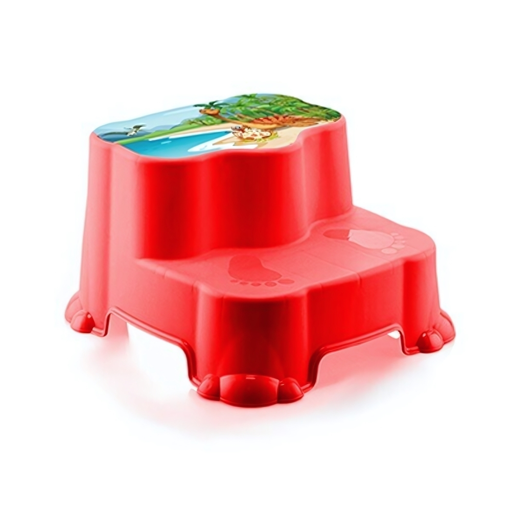 Табурет двухступенчатый детский красный