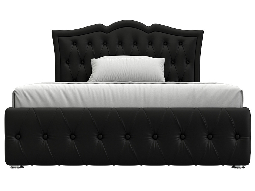 Кровать интерьерная Герда 140, Черный, Экокожа, 28177