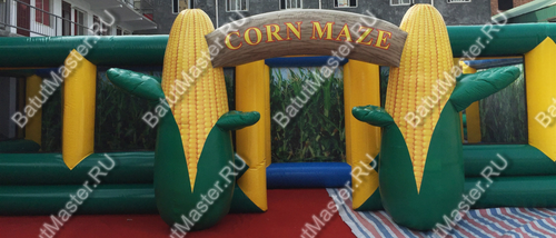 Надувной лабиринт "Кукурузная плантация" размер 12*11*2,8 м